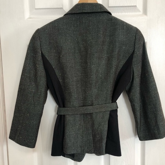 NEW The Limited Belted Grey Tweed-Like Blazer | XS - Picture 2 of 6